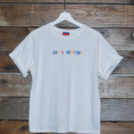 Load image into Gallery viewer, Oversized White Graphic Tee
